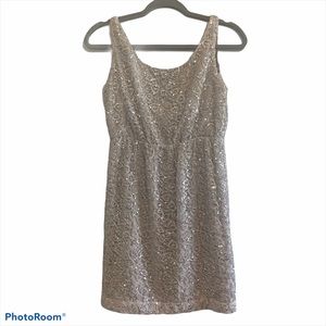 Miss Me MM Couture Taupe Sequin Embellished Dress Sz M